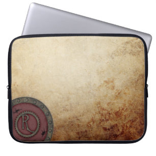 Capa Para Notebook Vinho do Porto Monogrammed do saco dos eletrônico