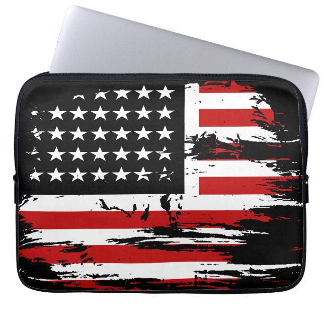 Capa Para Notebook Vintage American Flag (Frente)