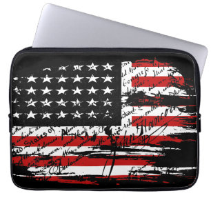 Capa Para Notebook Vintage American Flag