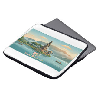 Capa Para Notebook Vintage Bali Ulun Danu Beratan Templo do Lago Viag