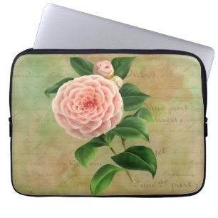 Capa Para Notebook Vintage Camellia Botânica Francesa