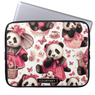 Capa Para Notebook Vintage Cute Baby Panda Sem Olhos