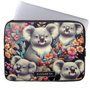 Capa Para Notebook Vintage Cute Koala Pintura