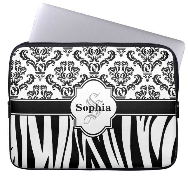 Capa Para Notebook Vintage Damask Legal Zebra Stripes (Frente)
