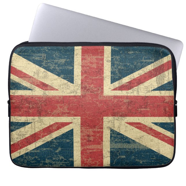 Capa Para Notebook Vintage de Union Jack afligido (Frente)