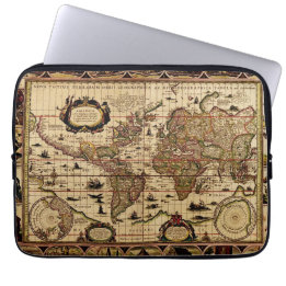 Capa Para Notebook Vintage - Design do Mapa Mundial Antiquado
