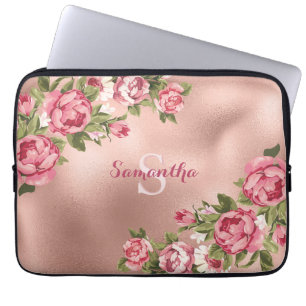 Capa Para Notebook Vintage Elegante - Rosas Rosa