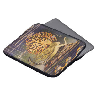 Capa Para Notebook Vintage Fairy Tale, Pequena Sereia no Oceano Coral