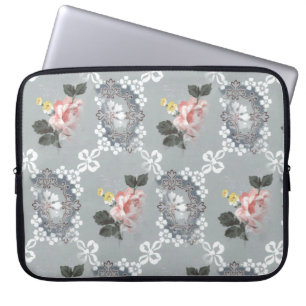 Capa Para Notebook Vintage Floral Background