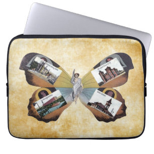 Capa Para Notebook Vintage Greenville Carolina do Sul Fada Lady art