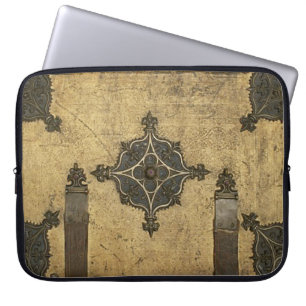 Capa Para Notebook Vintage Grunge Metal Em Couro