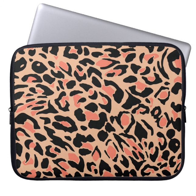 Capa Para Notebook Vintage Leopard Pattern Design (Frente)