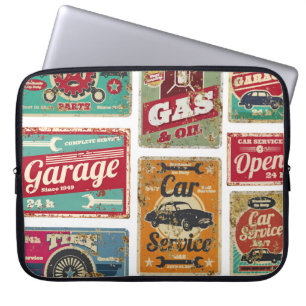 Capa Para Notebook Vintage metal do posto de carro vintage e do posto