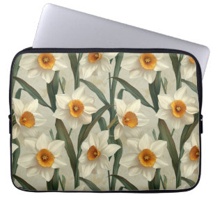 Capa Para Notebook Vintage Narciso Botânico Primavera Floral