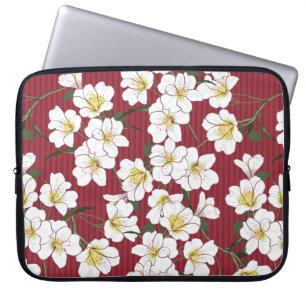 Capa Para Notebook vintage Padrão Mão Inviolável Jardim branco des