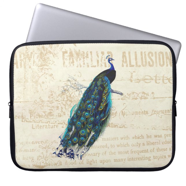 Capa Para Notebook Vintage Peacock (Frente)