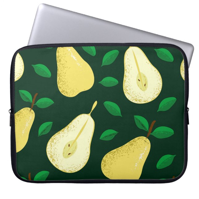 Capa Para Notebook Vintage Pear Botânico: Verde-Claro (Frente)