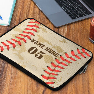 Capa Para Notebook Vintage Personalizado Nome do Baseball Número Retr