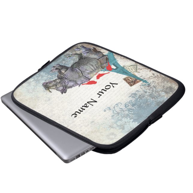 Capa Para Notebook Vintage rhino (Frente Inferior)