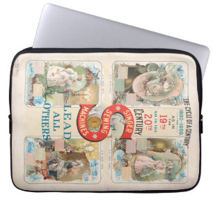 Capa Para Notebook Vintage Singer Sewing Machine Ad