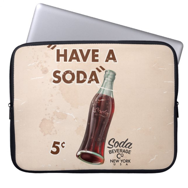 Capa Para Notebook Vintage Soda Poster (Frente)