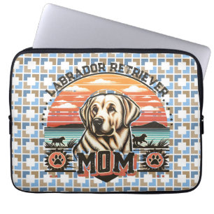 Capa Para Notebook Vintage Sunset Serenity Labrador Retriever Dog Mãe