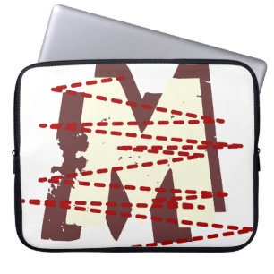 Capa Para Notebook Vintage Urban Grunge - Letra Monograma Distinta