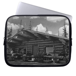 Capa Para Notebook Vintage USA Alaska Modern alaskan log cabine Case-