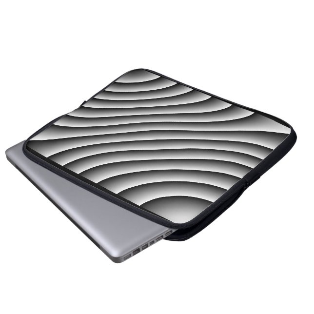 Capa Para Notebook Vintage Wavy Lines Laptop Bag (Frente Inferior)