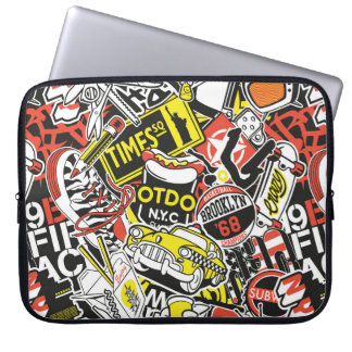 Capa Para Notebook Vintagem do abstrato de retalhamento de autocolant