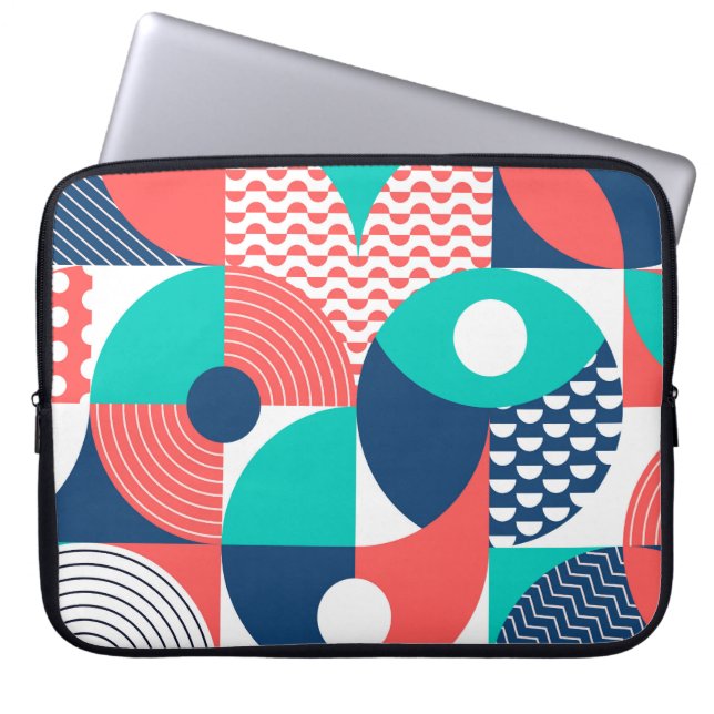 Capa Para Notebook Vintagem Moderna Mural Geométrica (Frente)