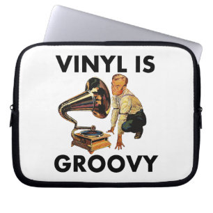 Capa Para Notebook Vinyl é o Groovy Record Coletor Humor Funny Pun