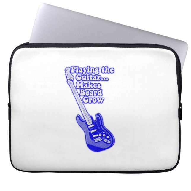 Capa Para Notebook Violão azul-vindima com palavras motivacionais (Frente)