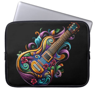 CAPA PARA NOTEBOOK VIOLÃO COM TEMA MARDI GRAS COLORIDO VIVAMENTE