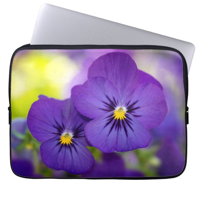 Capa Para Notebook Violas roxas (Frente)