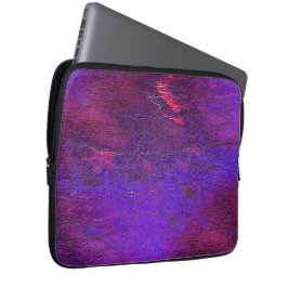 Capa Para Notebook Violeta gótica a couro aumentado vermelho manchado