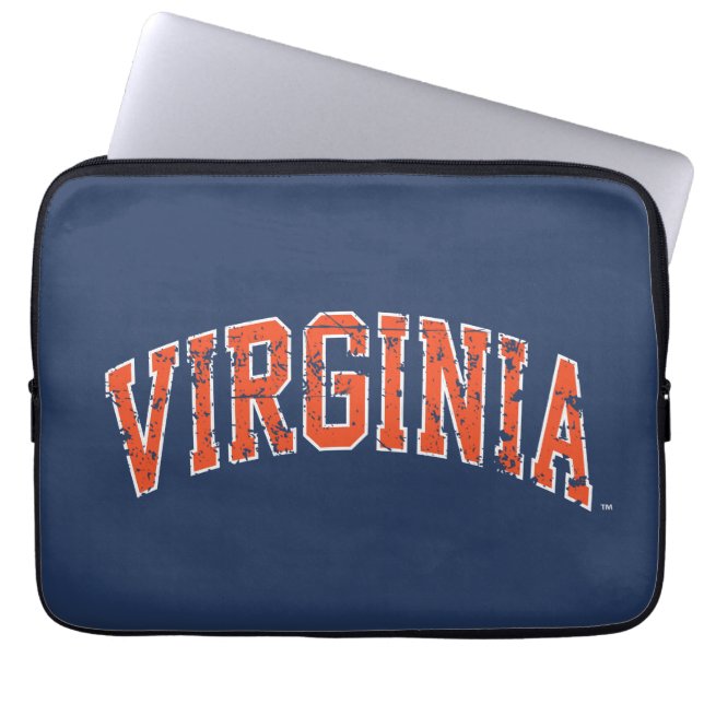 Capa Para Notebook Virginia Wordmark Distressed (Frente)