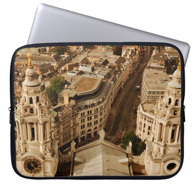 Capa Para Notebook Visão panorâmica de Londres com arquitetura urbana (Frente)