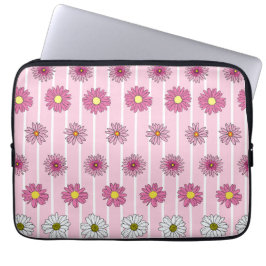 Capa Para Notebook Visitas Brancas e Rosa