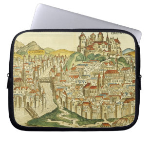 Capa Para Notebook Vista da cidade de Cracow (Kracow), do Nure