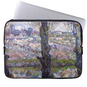 Capa Para Notebook Vista de Van Gogh Arles Jardim Florido