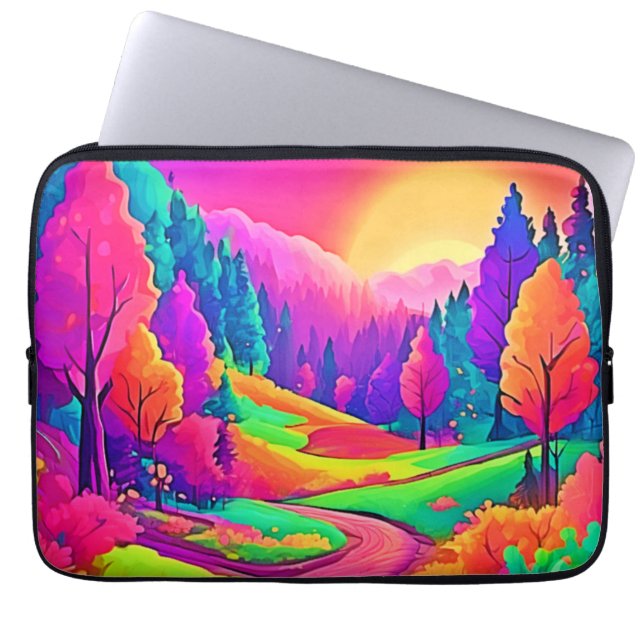Capa Para Notebook Vista Sunset Colorida (Frente)