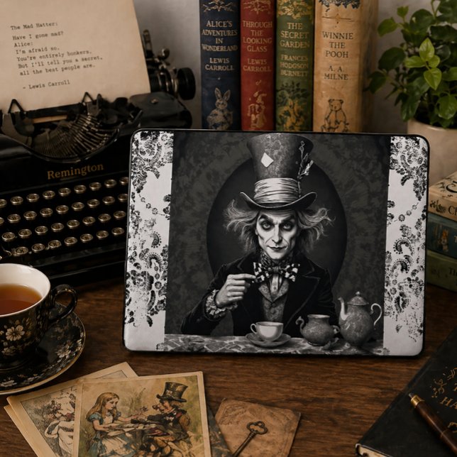 Capa Para Notebook Vitoriano Louco Chapeleiro Gótico Inspirado em Ali (Criador carregado)