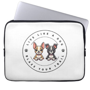 Capa Para Notebook Viva como um Cachorro e enrole sua trilha