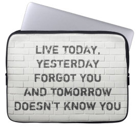 Capa Para Notebook Viva hoje, citação motivacional