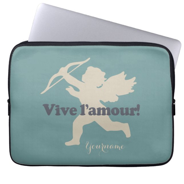 Capa Para Notebook Vive L'amour Cupid bolsas de laptop personalizadas (Frente)