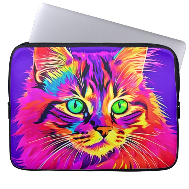 Capa Para Notebook Vivid Feline Design (Frente)