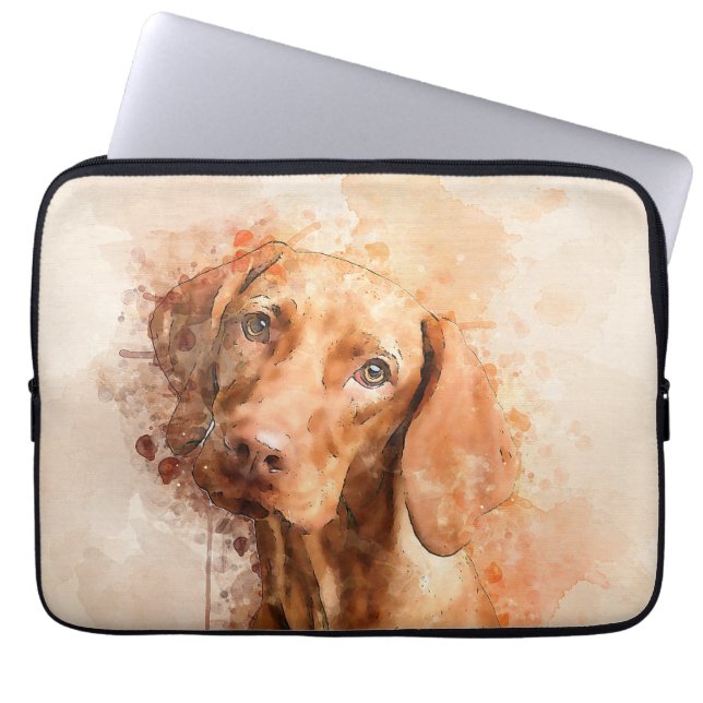 Capa Para Notebook Vizsla Watercolor (Frente)