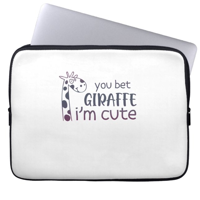 Capa Para Notebook Você aposta que girafa que sou bonita (Frente)