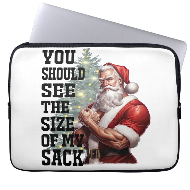Capa Para Notebook Você deveria ver o tamanho do meu saco (Frente)
